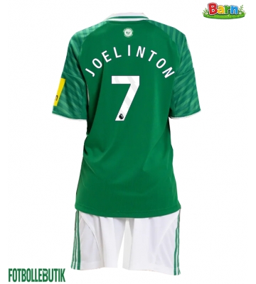 Newcastle United Joelinton #7 Bortaställ Barn 2025-26 Kortärmad (+ Korta byxor)